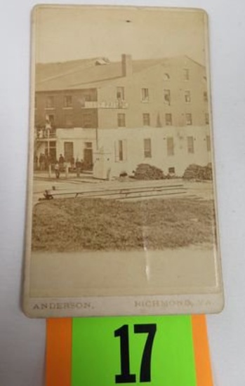 Civil War Era CDV Photo of "Libby Prison"