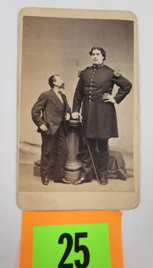 1870s CDV Photo of Famous sideshow giant Capt. Martin Van Buren Bates.