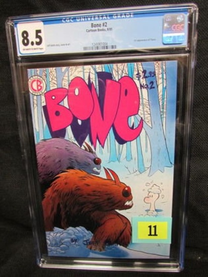 Bone #2 (1991) Cartoon Books Jeff Smith 1st Print Cgc 8.5