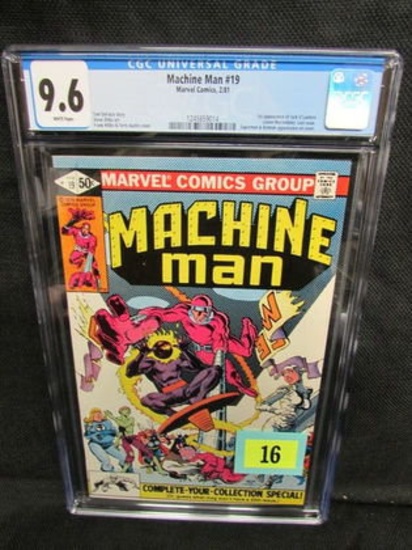 Machine Man #19 (1981) Frank Miller Key 1st Jack O'lantern Cgc 9.6