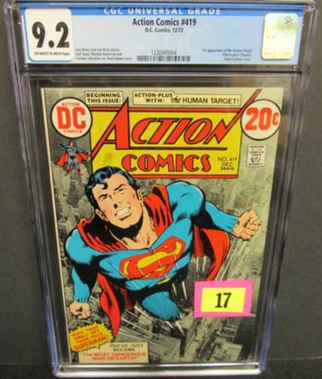 Action Comics #419 (1972) Key 1st Appearance Human Target Cgc 9.2