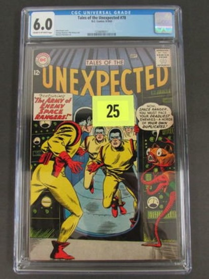 Tales Of The Unexpected #78 (1963) Silver Age Dc Cgc 6.0