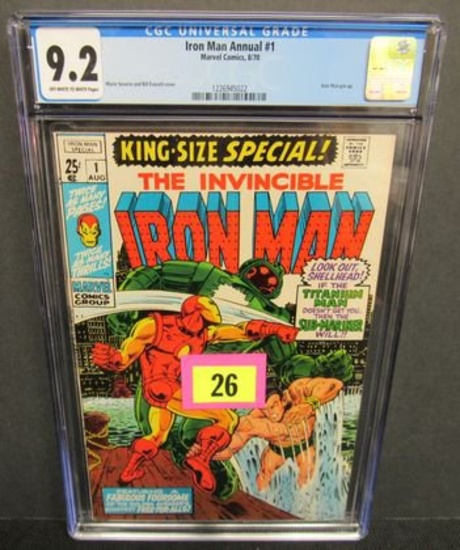 Iron Man Annual #1 (1970) Tough Issue Sub-mariner Appearance Cgc 9.2