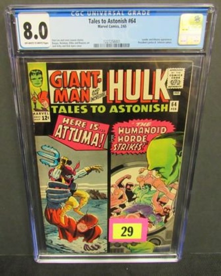 Tales To Astonish #64 (1965) Giant-man & Hulk. Kirby Cover Cgc 8.0