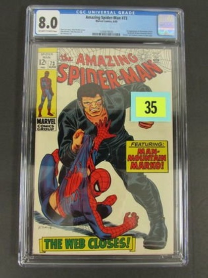 Amazing Spider-man #73 (1969) Silver Age Key 1st App. Silvermane Cgc 8.0