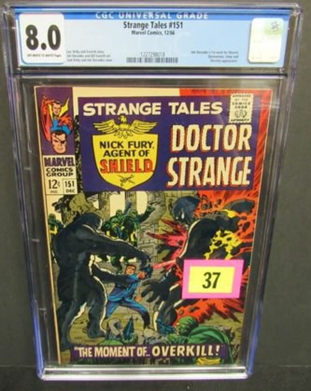 Strange Tales #151 (1966) Key 1st Jim Steranko Art Cgc 8.0