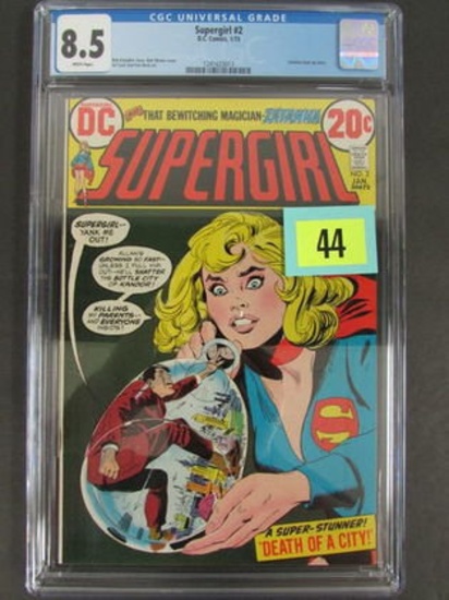 Supergirl #2 (1973) Bronze Age Dc Zatanna Back-up Story Cgc 8.5