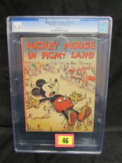 Rare Mickey Mouse In Pigmy Land #1 (1936) Cgc 5.5