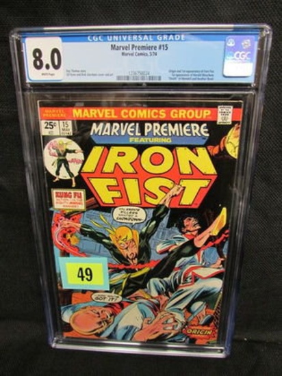 Marvel Premiere #15 (1974) Huge Key 1st Appearance Iron Fist Cgc 8.0