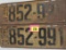 Pair of Original 1925 Michigan License Plates