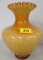 Vintage 1960s Fenton Art Glass Honey Amber Bubble Optic 10.5