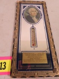 1930s George Washington Mirrored Advertising Thermometer (Wyandotte, MI)