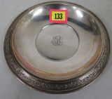 Ca. 1940s Grecian Key Edged Sterling Silver Bowl, 340g
