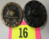 Lot of 2 WWII German Nazi Wound Badges