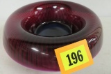 Beautiful Fenton Art Glass Plum Opalescent Rolled Rim Console Bowl, 10
