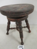 Antique Wooden Miniature Swivel Stool