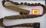 Original WWI Hate Belt w/ German-French-US Buttons