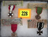 Vintage Lowell Toy Mfg.  Mini-Medals Inc. Iron Cross, Victoria Cross and Others