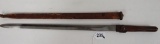 Antique Leather Scabbard Swagger Stick Sword