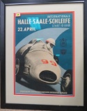 Original 1951 German International Halle-Saale Loop Motorsport Auto Racing Poster