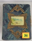 Antique Victorian Blue Velvet Photo Album