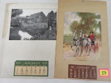 Lot of 2 Antique 1912 Salesman Sample Calendars