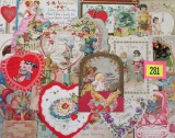 Case Lot of Antique Valentines Cards
