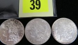 Group of (3) 1921 Morgan Silver Dollar Coins