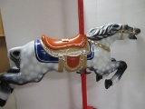 Original Carnival Cast Aluminum Ride-On Carousel Horse on Stand