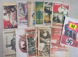 Collection of WWII German Postcards w/ Nazi Stamps