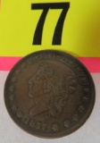 Rare 1837 'Mint Drop' Hard Times Token