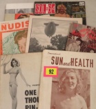 Lot of Vintage 1940s-1950s Nudist Magazines