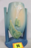 Antique Roseville Pottery Blue Thronapple 8