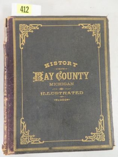 Original 1883 History of Bay County Illustrated Hardcover Book