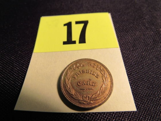 Civil War Store Card Token/frisbie's