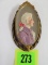 Handpainted Antique Cast Iron Door Knocker with Image of Colonial Gentleman