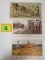 Antique Farm Machinery Ad Lot with Brown Single Tongue Cultivator Trade Card and Pair of J.I. Case T