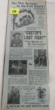 Original 1912 Custers Last Fight Broadside Poster