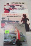 Lot of (3) 1950s Hudson Car Large Brochures (1955,1956,1957)