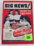 1940s Baby Ruth Candy Bar Box with the Dionne Quints on it.