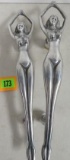 Great! Original 1960s Nude Girl Aluminum Door Handles from Phoenix, Arizona Area Strip Club