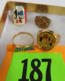 Lot of (4) Vintage Character Kid's Rings