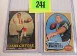 1958 Topps Frank Gifford #73 and 1970 Topps Bart Starr #30 Football Cards