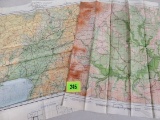 Pair of WWII AAF Pilot's Silk Escape Maps (C-495  and NK50)