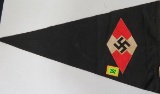 Rare WWII Nazi Hitler Youth Automobile Pennant