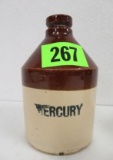 Antique Glazed Stoneware Miner's Mercury Jug