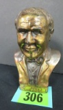Thomas Edison Antique Bronze Mini-Bust / Statue