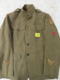 WWII US Army Officer's Tunic w/ 32nd Inf. Division Patch, Service Stripes, Overseas Stripe and Disch