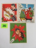 Lot of (3) 1951 King Features Cartoon Christmas Cards