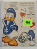 1950s Walt Disney's Donald Duck Bread Punch-out Puppet Figurine